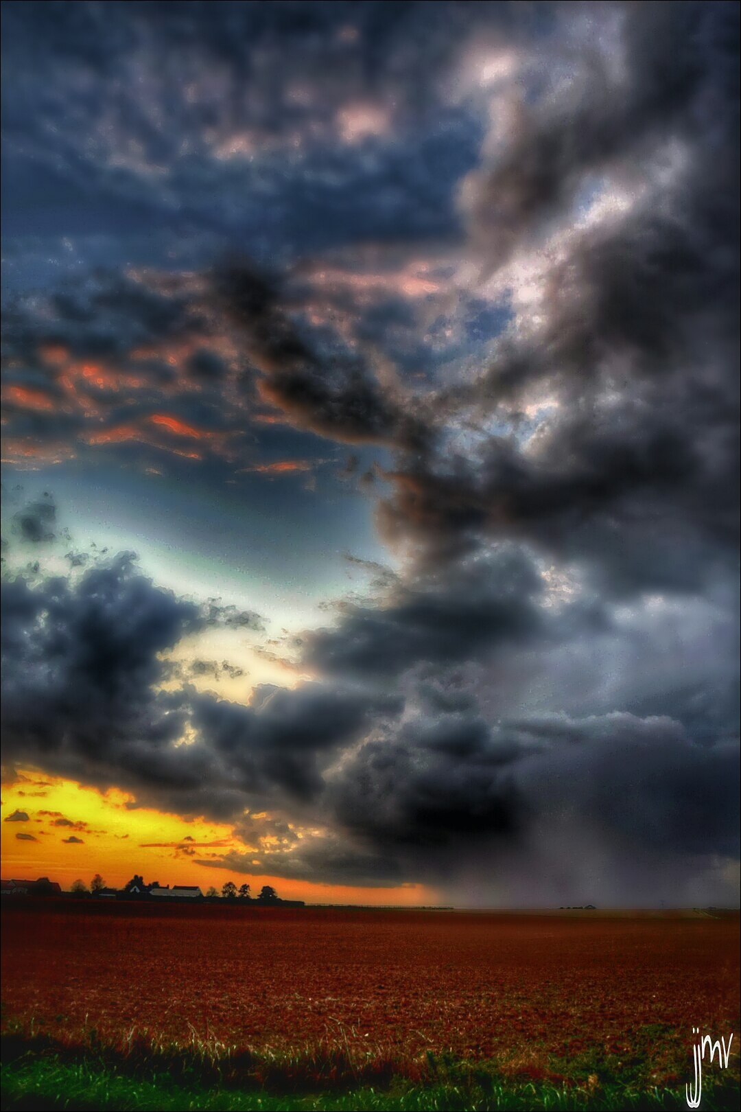 Sunset colorful hdr photography rain winter 